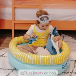 Peluche dauphin Tofou maman et son bébé bleu - Les Déglingos
