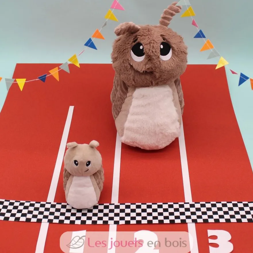 Peluche escargot Speedou maman et son bébé marron - Les Déglingos