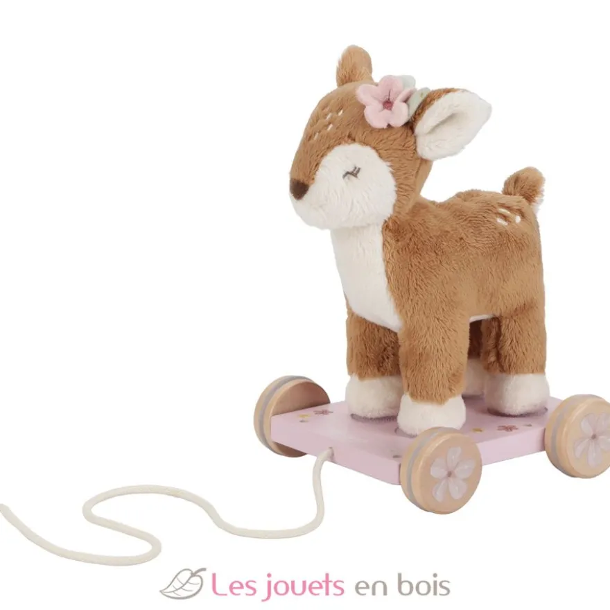 Peluche faon à tirer Fairy Garden - Little Dutch