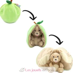 Peluche Flipetz Chien Pomme verte - Les Déglingos