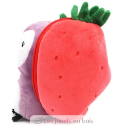 Peluche Flipetz Chouette Fraise rouge - Les Déglingos