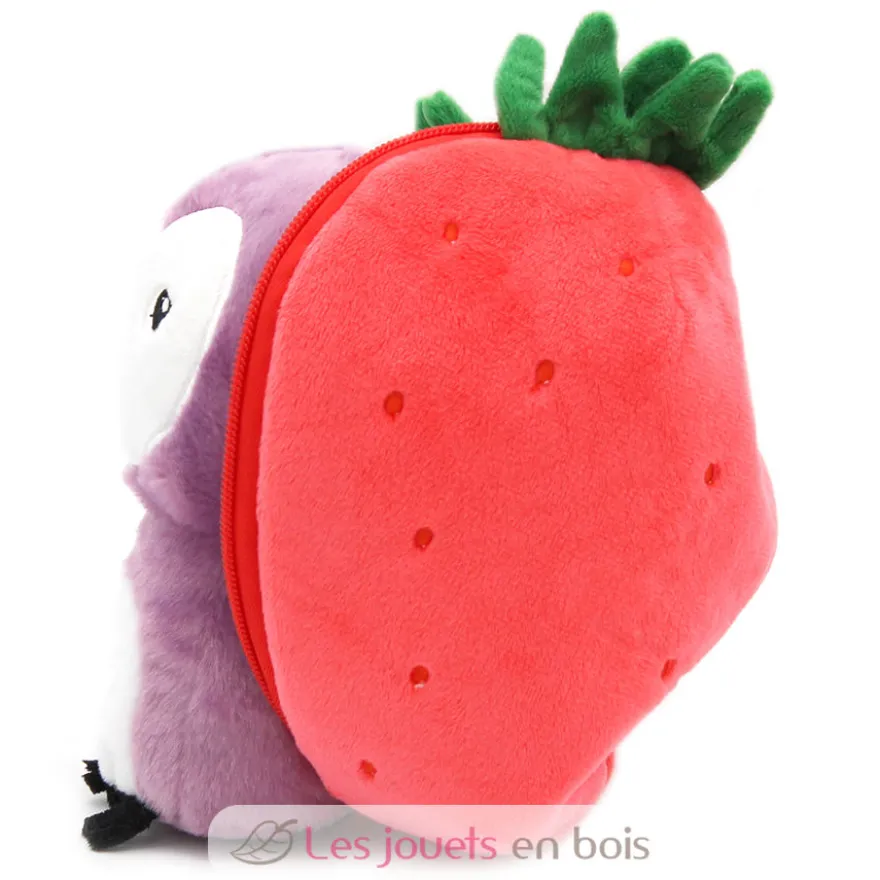 Peluche Flipetz Chouette Fraise rouge - Les Déglingos