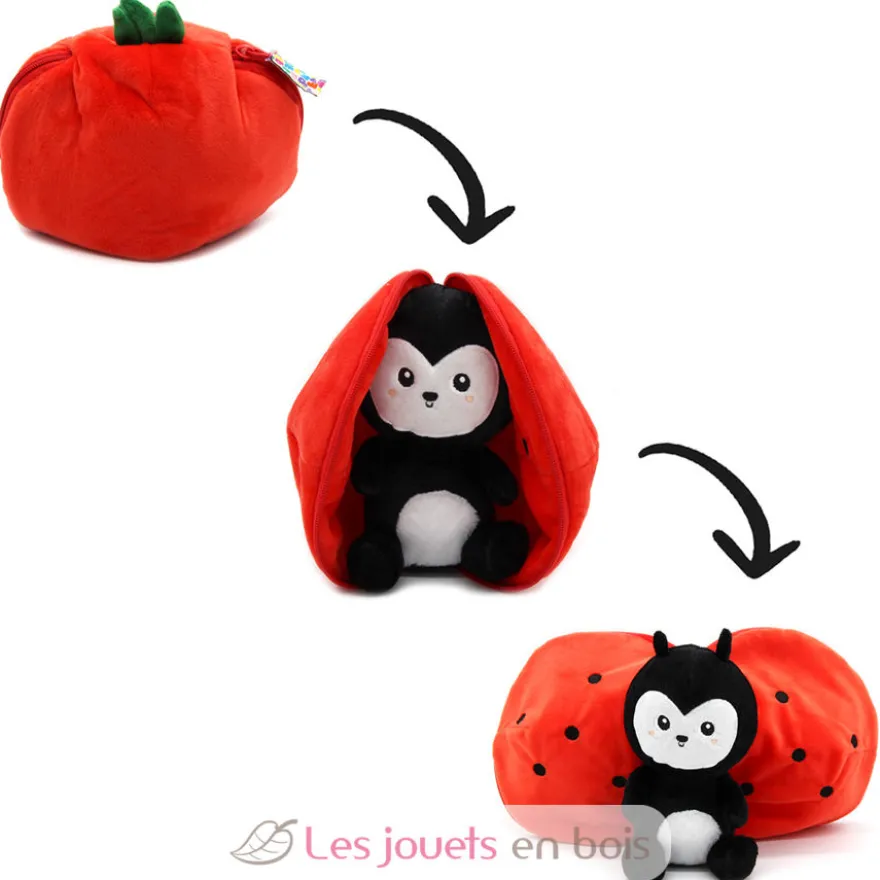 Peluche Flipetz Coccinelle Tomate rouge - Les Déglingos
