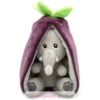 Peluche Flipetz Eléphant Aubergine violette - Les Déglingos