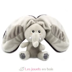 Peluche Flipetz Eléphant Aubergine violette - Les Déglingos