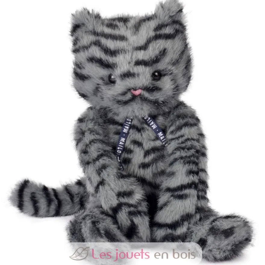 Peluche Grisouille Chat Méloé 37 cm - Maïlou Tradition