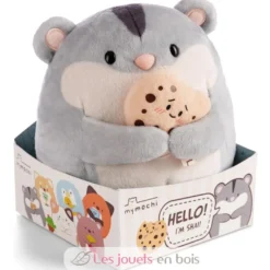 Peluche Hamster Shai 16 cm avec un biscuit - Nici