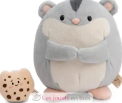 Peluche Hamster Shai 16 cm avec un biscuit - Nici