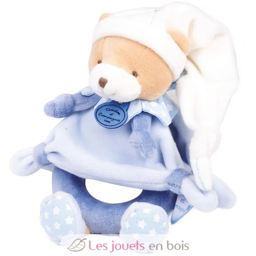 Peluche Hochet Ours Petit Chou - Doudou et Compagnie