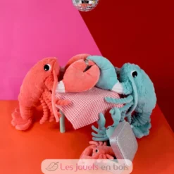 Peluche homard Iloveyou maman et son bébé corail - Les Déglingos
