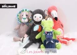 Peluche Jélékros lion gris vert Déglingos