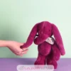 Peluche Lapin Fleurette prune 35 cm - Doudou et Compagnie
