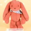 Peluche Lapin Fleurette terracotta 35 cm - Doudou et Compagnie