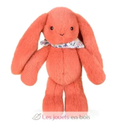 Peluche Lapin Fleurette terracotta 25 cm - Doudou et Compagnie