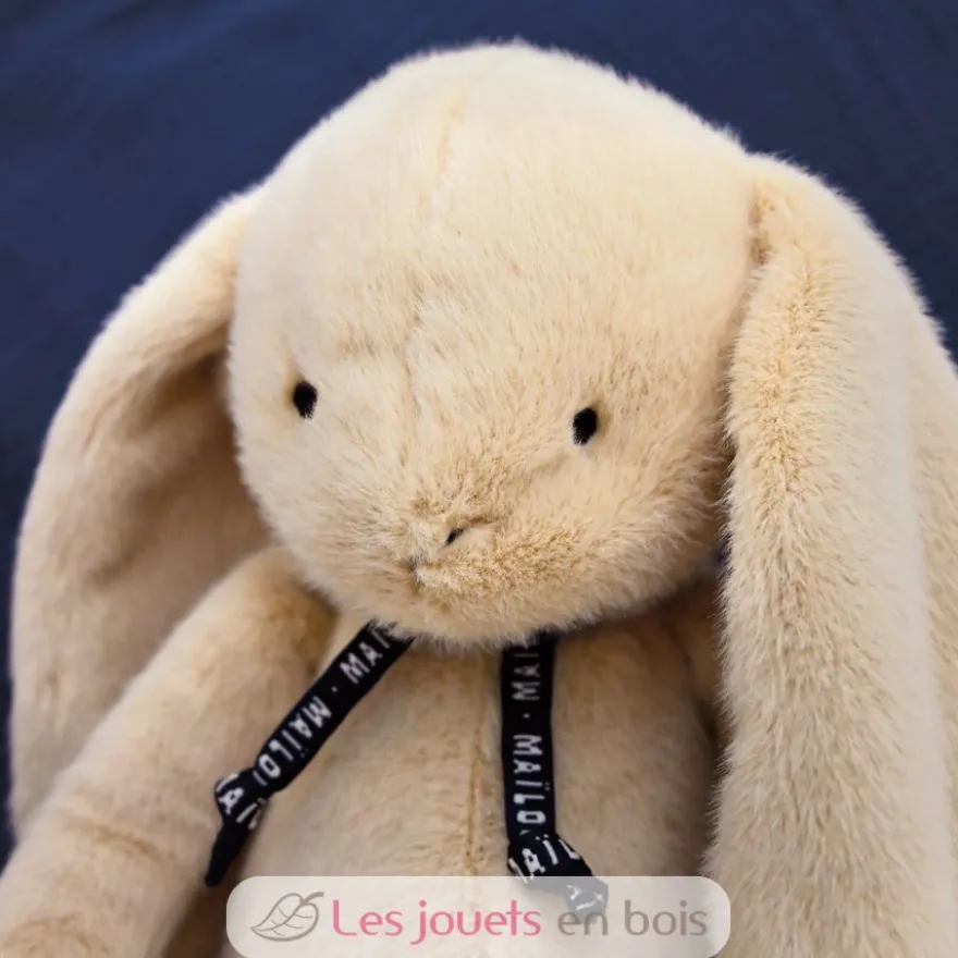 Peluche Lapin Méloé beige 37 cm - Maïlou Tradition