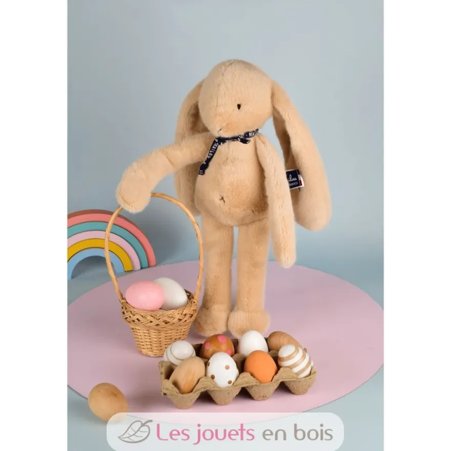 Peluche Lapin Méloé beige 37 cm - Maïlou Tradition