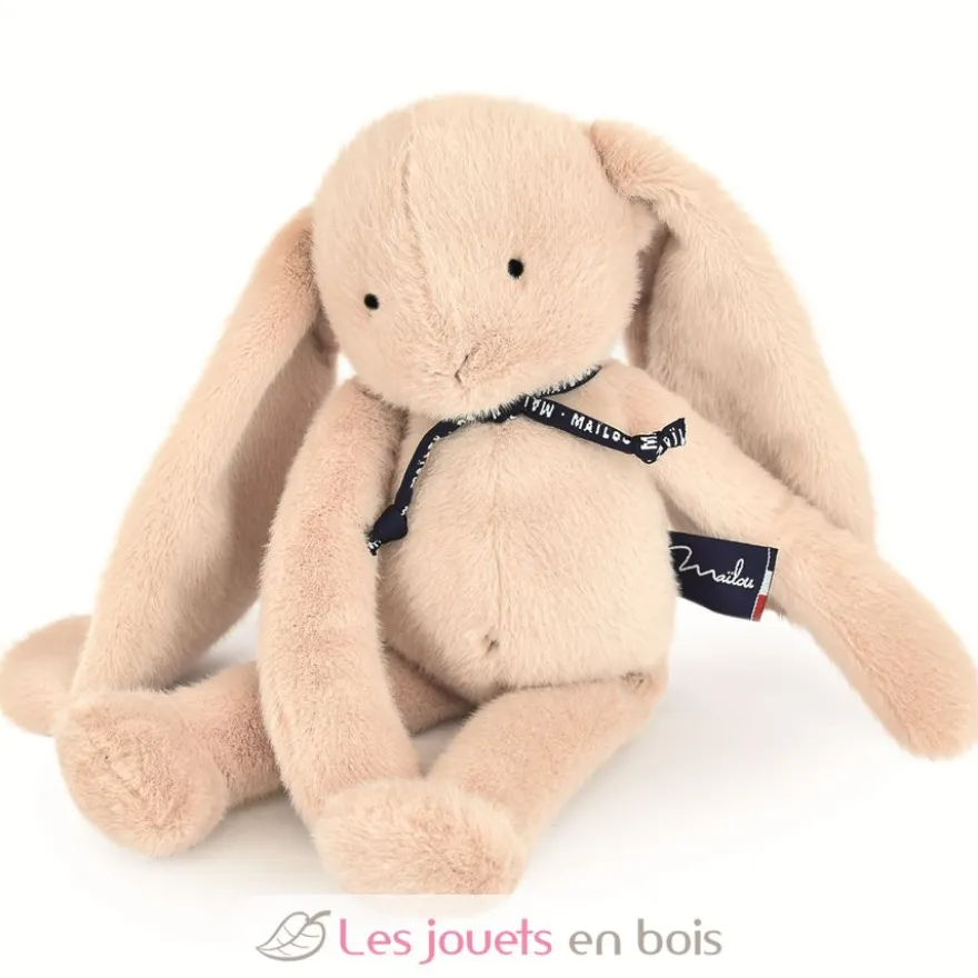 Peluche Lapin Méloé beige 37 cm - Maïlou Tradition