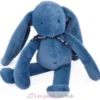 Peluche Lapin Méloé bleu intense 37 cm - Maïlou Tradition