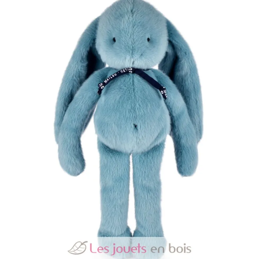 Peluche Lapin Méloé bleu lagon 37 cm - Maïlou Tradition