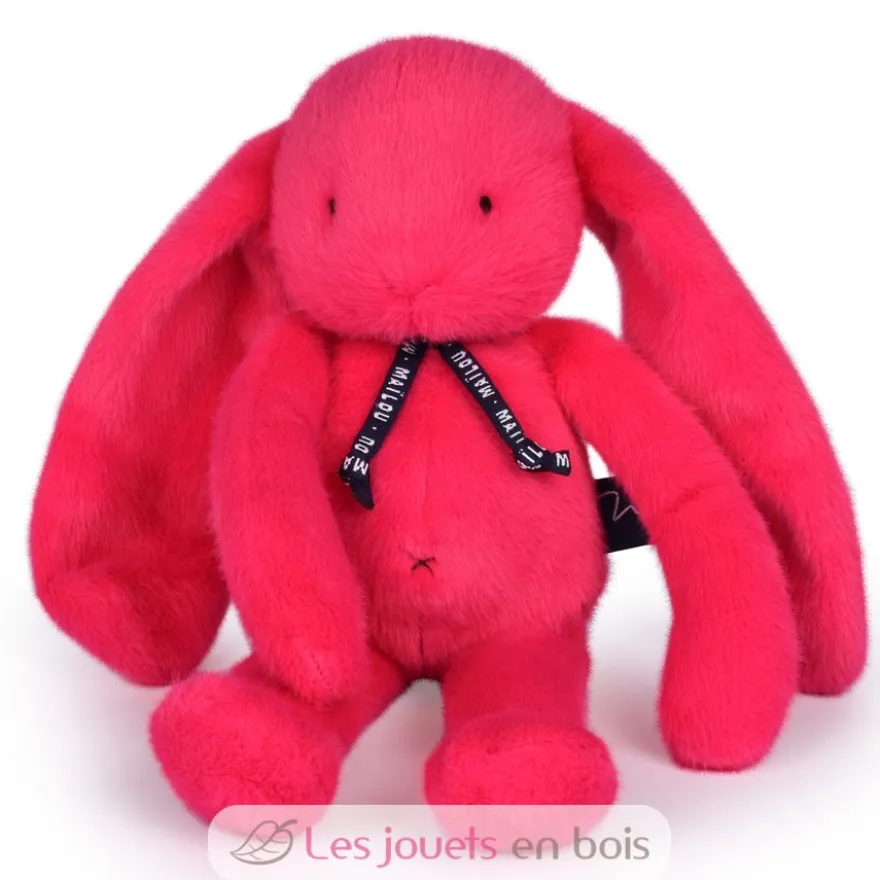 Peluche Lapin Méloé fuchsia peps 37 cm - Maïlou Tradition