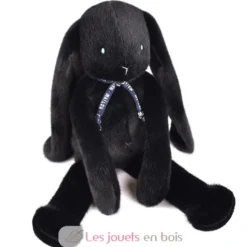 Peluche Lapin Méloé noir 37 cm - Maïlou Tradition