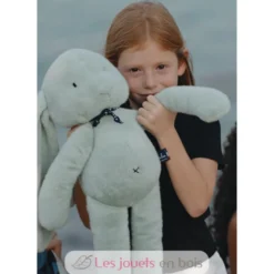 Peluche Lapin Méloé vert sauge 56 cm - Maïlou Tradition