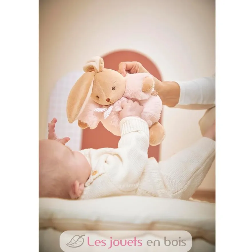 Peluche Lapin Patapouf rose 17 cm - Kaloo