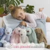 Peluche Lapin Richie bleu clair 38 cm - Happy Horse