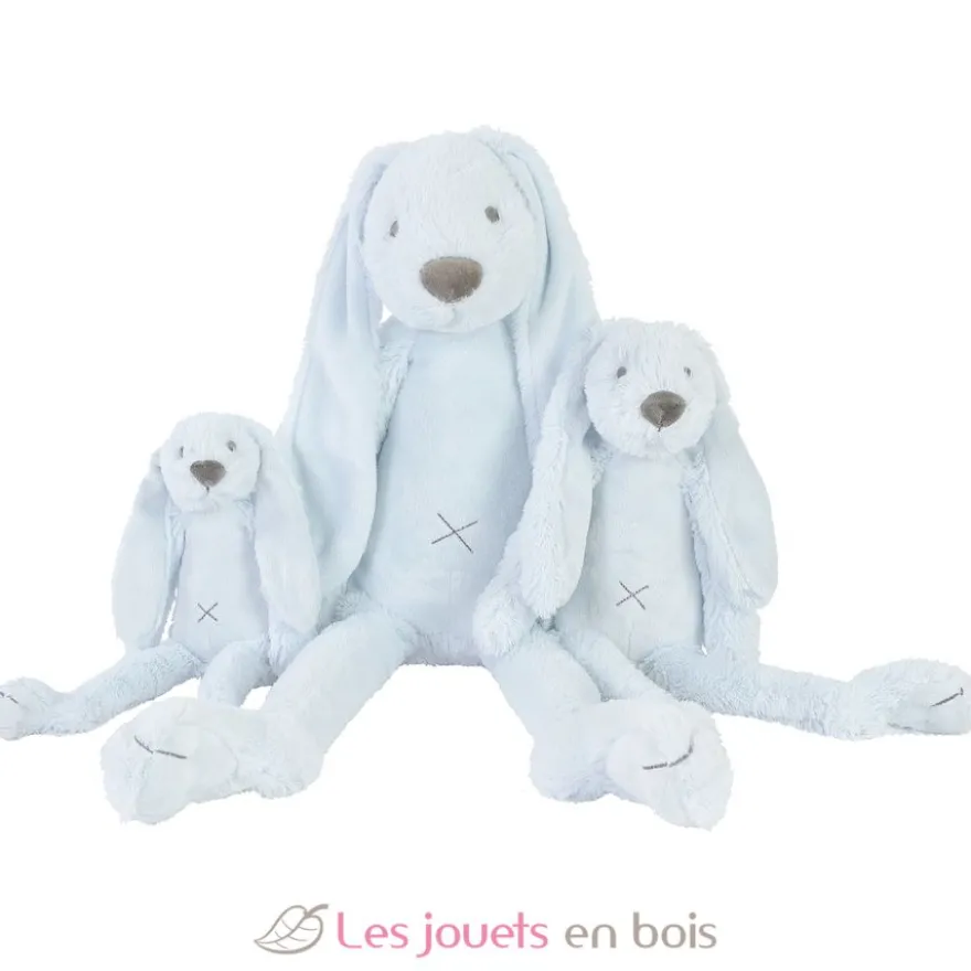 Peluche Lapin Richie bleu clair 28 cm - Happy Horse