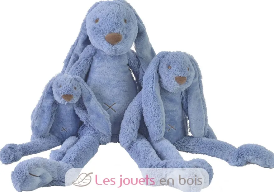 Peluche Lapin Richie bleu 38 cm - Happy Horse