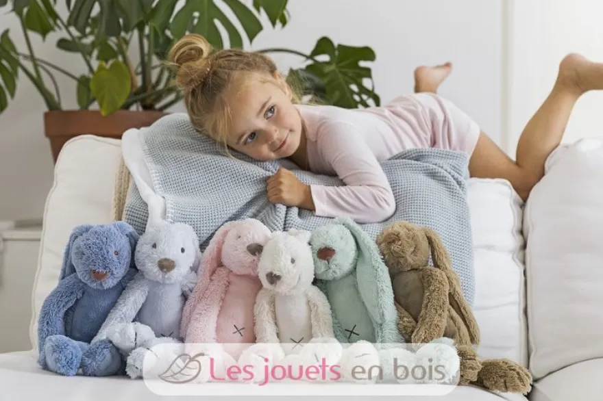 Peluche Lapin Richie bleu 38 cm - Happy Horse
