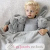Peluche Lapin Richie gris clair 38 cm - Happy Horse