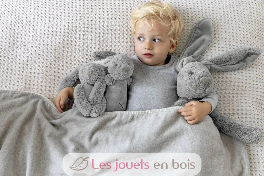 Peluche Lapin Richie gris clair 58 cm - Happy Horse