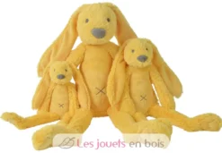 Peluche Lapin Richie jaune 28 cm - Happy Horse