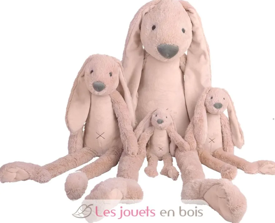 Peluche Lapin Richie Old Pink 38 cm - Happy Horse
