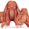 Peluche Lapin Richie Orange 38 cm - Happy Horse