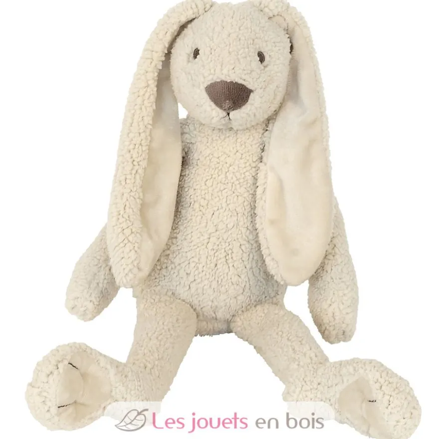 Peluche Lapin Richie polyester recyclé beige 38 cm - Happy Horse