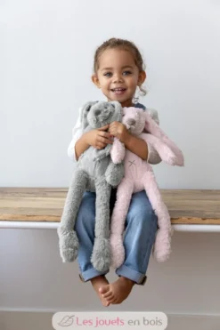 Peluche Lapin Richie rose clair 38 cm - Happy Horse