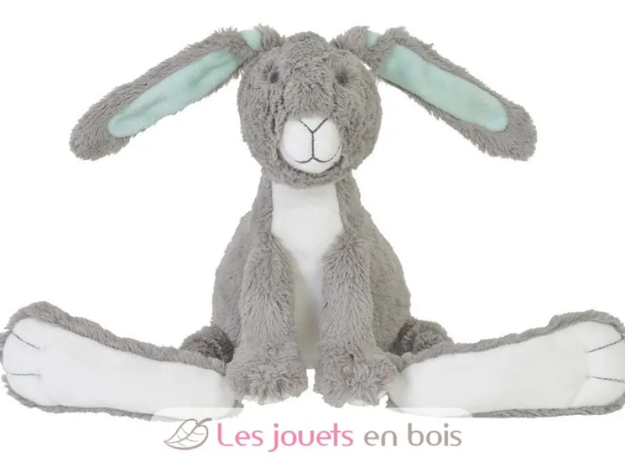 Peluche Lapin Twine gris 31 cm - Happy Horse