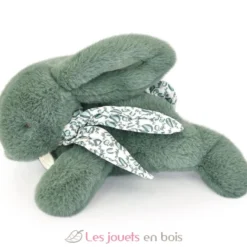 Peluche lapin vert sauge 25 cm - Doudou et Compagnie