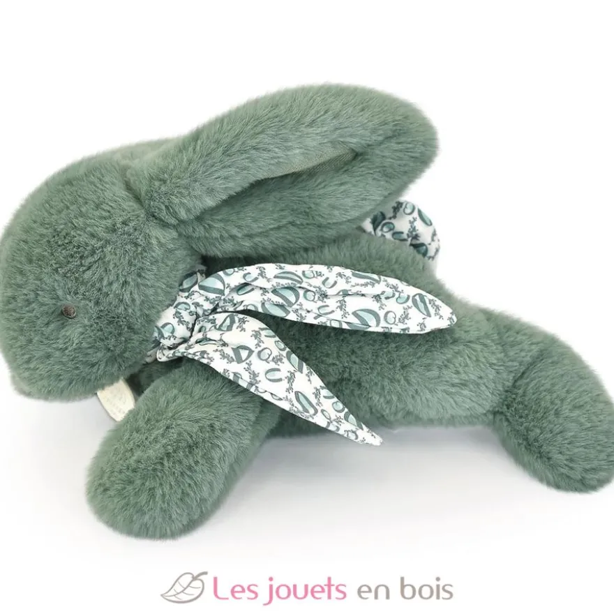 Peluche lapin vert sauge 25 cm - Doudou et Compagnie