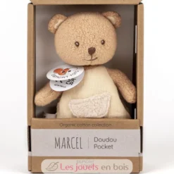 Peluche Marcel l'ours et son doudou en coton bio - Egmont Toys