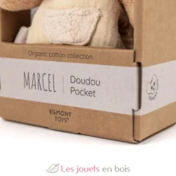 Peluche Marcel l'ours et son doudou en coton bio - Egmont Toys