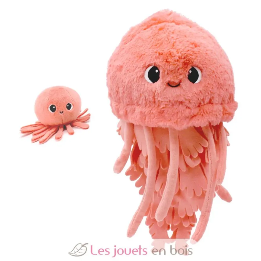 Peluche méduse Lilou maman et son bébé corail - Les Déglingos