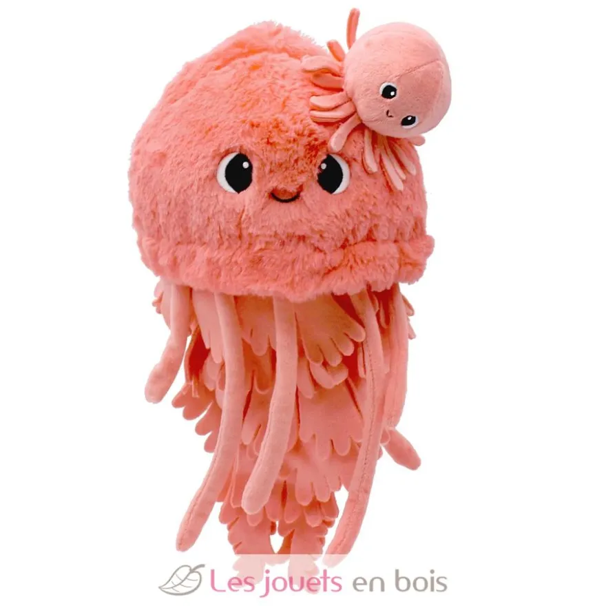 Peluche méduse Lilou maman et son bébé corail - Les Déglingos