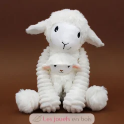 Peluche mouton Olou maman et son bébé blanc - Les Déglingos