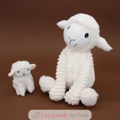 Peluche mouton Olou maman et son bébé blanc - Les Déglingos