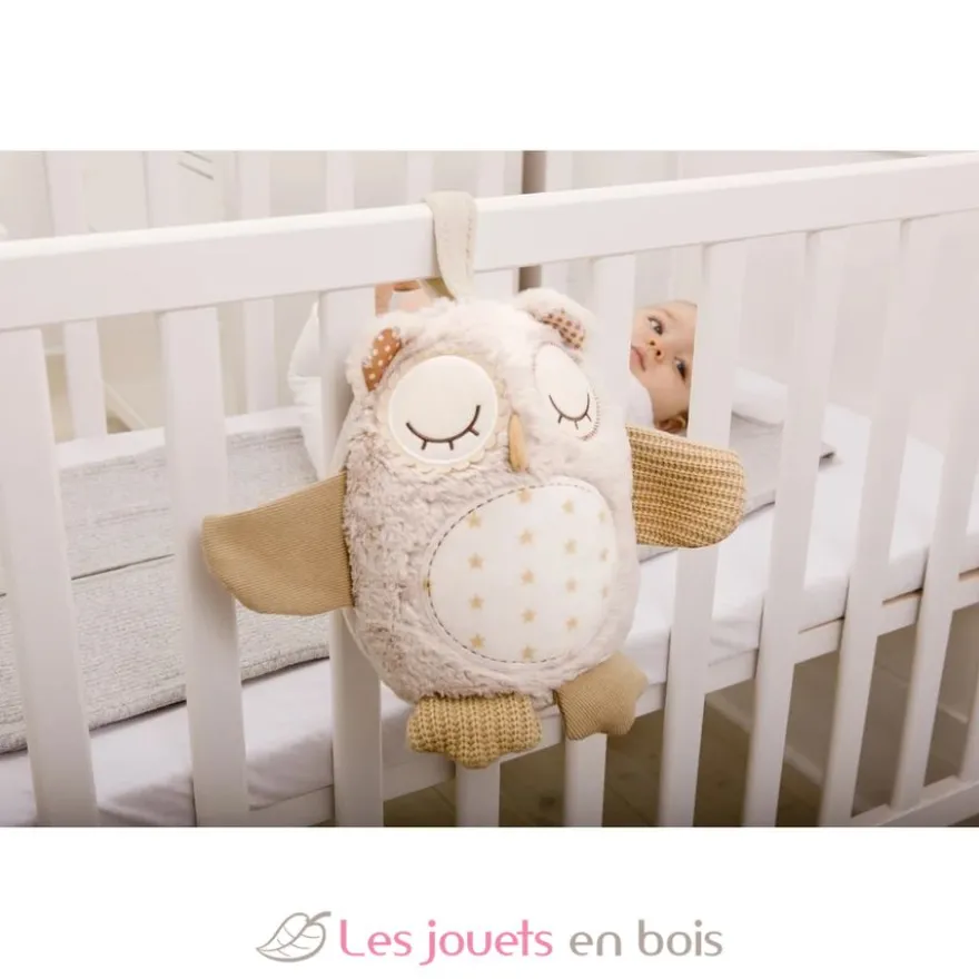 Peluche musicale chouette avec détecteur de pleurs - Cloud b