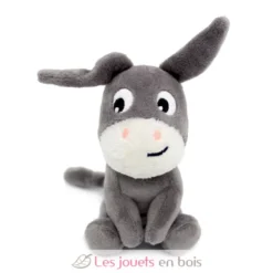 Peluche âne Poitou maman et son bébé gris - Les Déglingos