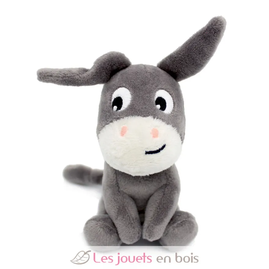 Peluche âne Poitou maman et son bébé gris - Les Déglingos